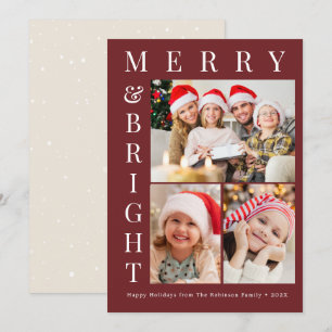 benutzerdefinierte Foto-Weihnachtskarte Feiertagskarte