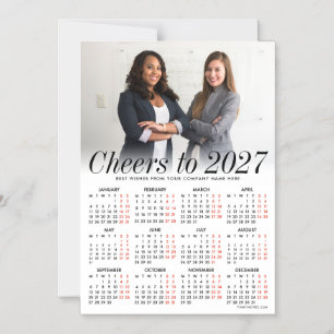 Benutzerdefinierte Foto Weißkalender 2026 Magnetka Magneteinladung