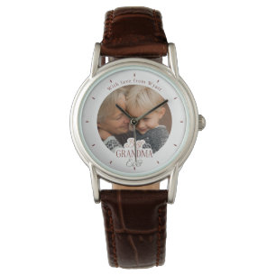 Benutzerdefinierte Fotobotschaft Beste Oma Aller Z Armbanduhr