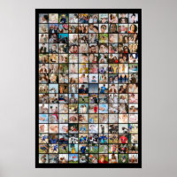 Benutzerdefinierte Fotocollage 150 Bilder Raster