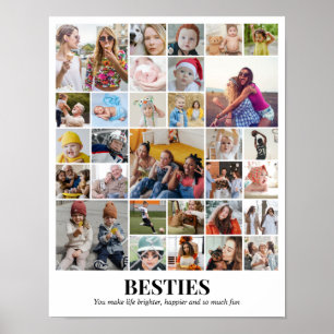 Benutzerdefinierte Fotocollage 30 Bilder Raster 11 Poster