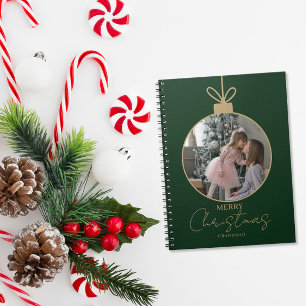 benutzerdefinierte Fotocollage Frohe Weihnachten C Notizblock