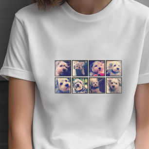Benutzerdefinierte Fotocollage mit quadratischen F T-Shirt