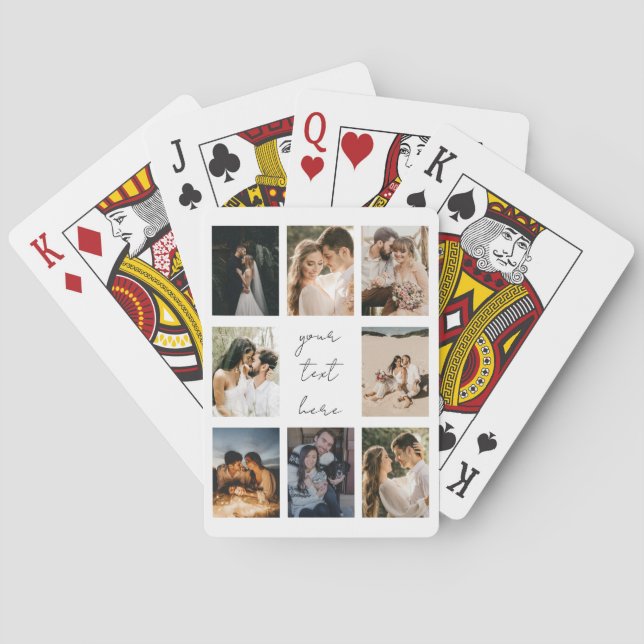 Benutzerdefinierte Fotocollage Personalisiertes Bi Spielkarten (Rückseite)