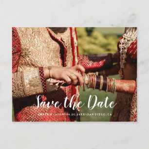 Benutzerdefinierte Fotografie indische Hochzeit Sa Ankündigungspostkarte