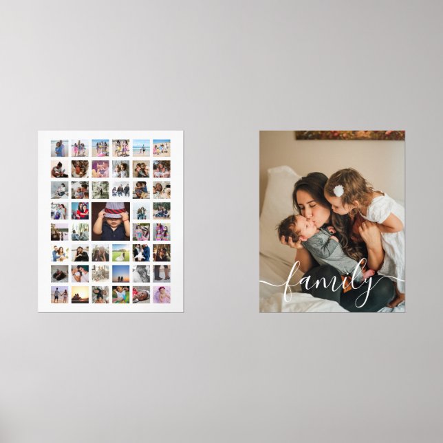 Benutzerdefinierte Fotokopplungsfamilie Bilderwand Sets (Vorderseite)