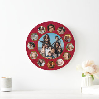 Benutzerdefinierte Fotos Collage Uhr | Geschenk fü