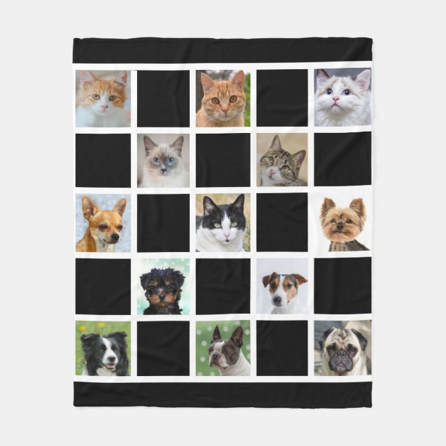 Benutzerdefinierte Fotos für Katzen und Hunde auf  Fleecedecke (Vorderseite)