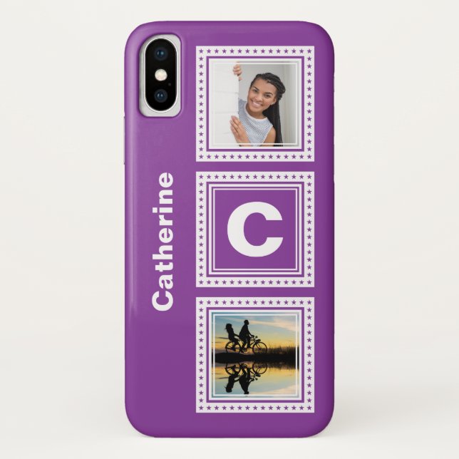 Benutzerdefinierte Fotos, Monogramm, Name und Hüll Case-Mate iPhone Hülle (Rückseite)