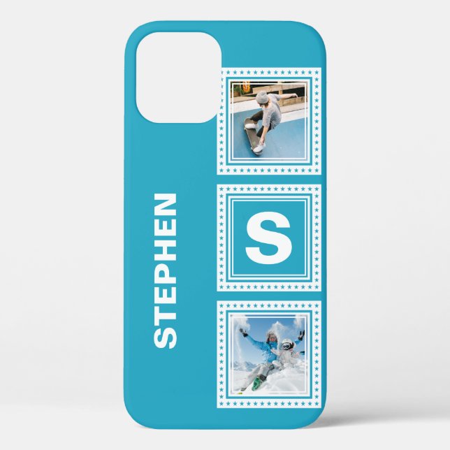 Benutzerdefinierte Fotos, Monogramm, Name und Hüll Case-Mate iPhone Hülle (Rückseite)