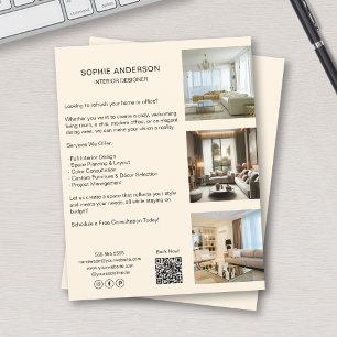 Benutzerdefinierte Fotos QR-Code Social Media Prof Flyer