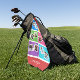 Benutzerdefinierte Fotos und Name farbig Golfhandtuch