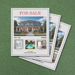 Benutzerdefinierte Fotos - Zu Verkaufen Immobilien Flyer