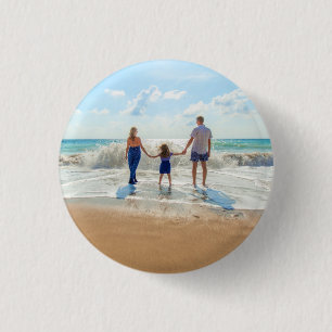 Benutzerdefinierte Fototaste Ihr Familienfoto-Desi Button
