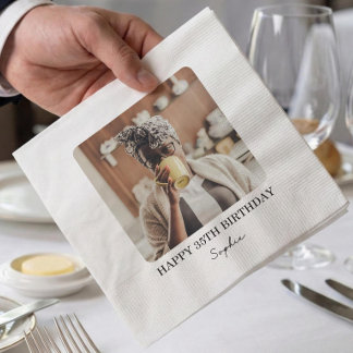 Benutzerdefinierte Fototücher, Personalisierte Geb Serviette