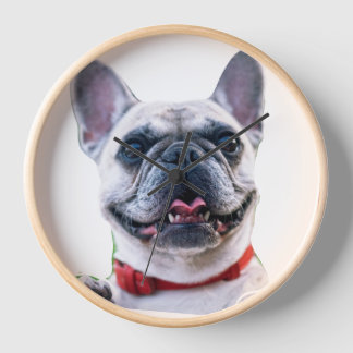 Benutzerdefinierte Fotouhr Französische Bulldogge  Uhr