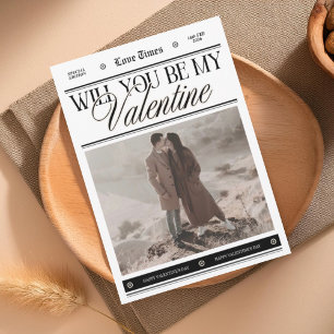 Benutzerdefinierte Fotozeitung Valentinstag Karte