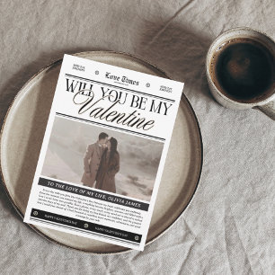 Benutzerdefinierte Fotozeitung Valentinstag Karte