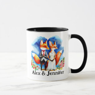 Benutzerdefinierte Fox-Doppelnamen Personalisiert Tasse