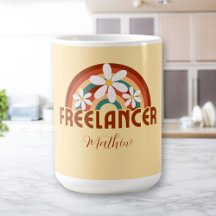 Benutzerdefinierte freiberufliche Tasse mit Namen