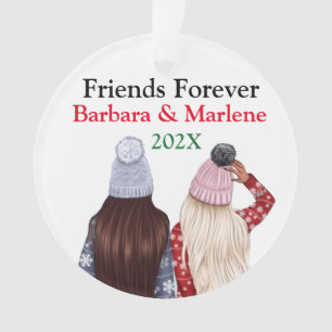 Benutzerdefinierte Freunde für immer Weihnachtsbau Ornament