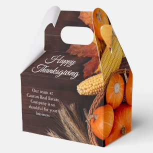 Benutzerdefinierte Frohe Erntedank-Kürbisse Firmen Geschenkschachtel