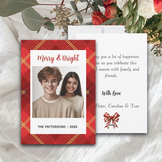 Benutzerdefinierte Frohe Feiertage Lustige Kariert Feiertagskarte (Von Creator hochgeladen)