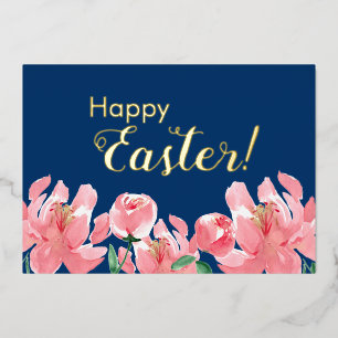 Benutzerdefinierte Fröhliche Ostern Florale Pfings Folien Feiertagskarte