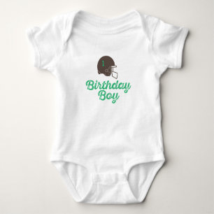 Benutzerdefinierte Fußball-Erstgeburtstag Baby Strampler