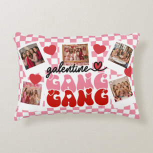 Benutzerdefinierte Galentine's Gang Fotocollage Dekokissen