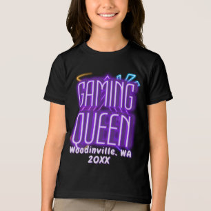 Benutzerdefinierte Gaming-Queen für den Namen des Tri-Blend Shirt