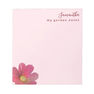 Benutzerdefinierte Gartennotizen Pastellrosa Wasse Notizblock