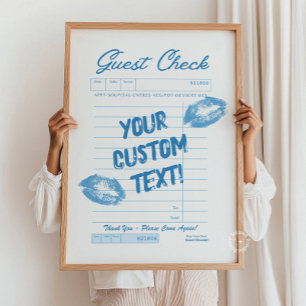 Benutzerdefinierte Gästebestellung – Personalisier Poster