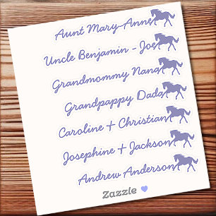 Benutzerdefinierte Gästeliste 7 Namen Kalligrafie Aufkleber