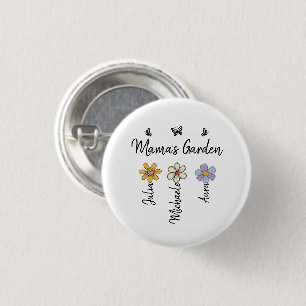 Benutzerdefinierte Geburtstags-Blumen-Tasse Namen, Button