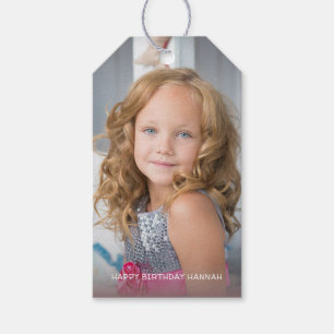 Benutzerdefinierte Geburtstags-Foto-Gift-Tags Geschenkanhänger