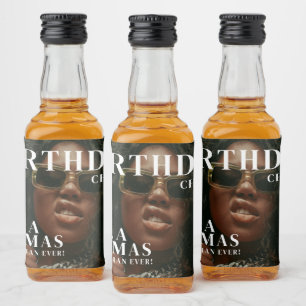 Benutzerdefinierte Geburtstagsfeier-Magazin-Cover- Alkoholflaschenetikett