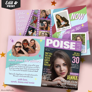 Benutzerdefinierte Geburtstagsmagazin-Karte, 30 Fl Karte