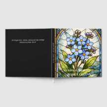 Benutzerdefinierte Gedenk-Forget-Me-Not-Buntglas-B