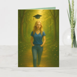 Benutzerdefinierte geklappte Abschluss-Karte Weibl Dankeskarte