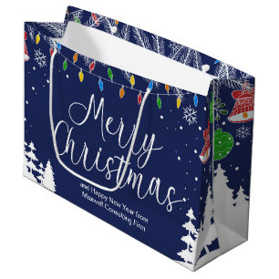 Benutzerdefinierte geschäftliche Frohe Weihnachten Große Geschenktüte