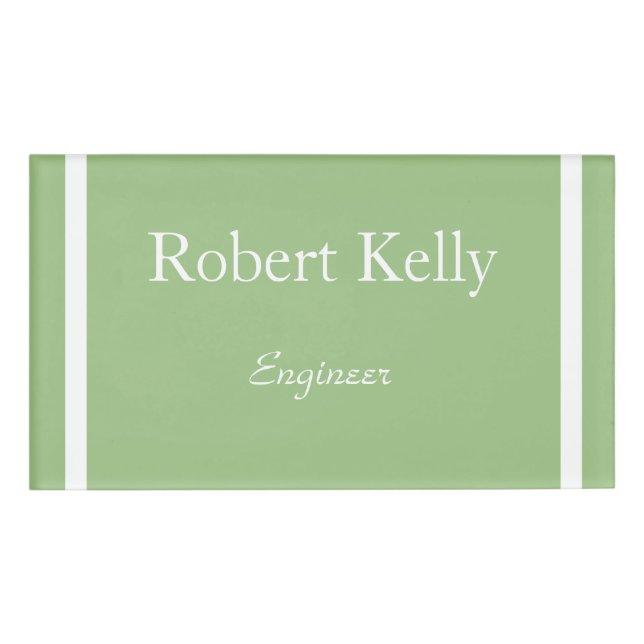 Benutzerdefinierte Geschäftsbereiche mit grünen un Namenschild (Vorderseite)