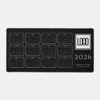 Benutzerdefinierte Geschäftslogo 2026 Schwarze Kal Schreibtischunterlage