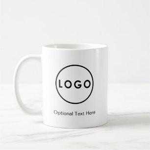 Benutzerdefinierte Geschäftslogo-Marke Weiße Kaffe Kaffeetasse