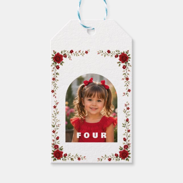 Benutzerdefinierte Geschenkanhänger Mädchen Alter  (Vorderseite)