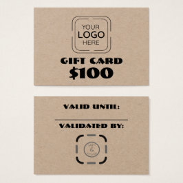 Benutzerdefinierte Geschenkkarte für Firmenlogos