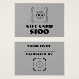 Benutzerdefinierte Geschenkkarte für Firmenlogos