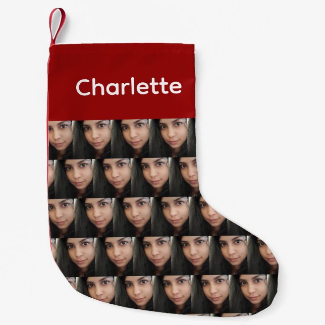Benutzerdefinierte Gesichtsocken - Foto Sock, kund Kleiner Weihnachtsstrumpf (Vorderseite)