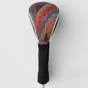Benutzerdefinierte gestreifte Fantasy-Driver-Golfk Golf Headcover