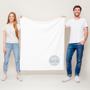 Benutzerdefinierte gestreifte Kreis-Familienmonogr Fleecedecke